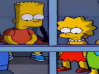 Bart Simpson and Lisa Simpson in Jail Waiting 2002.jpg